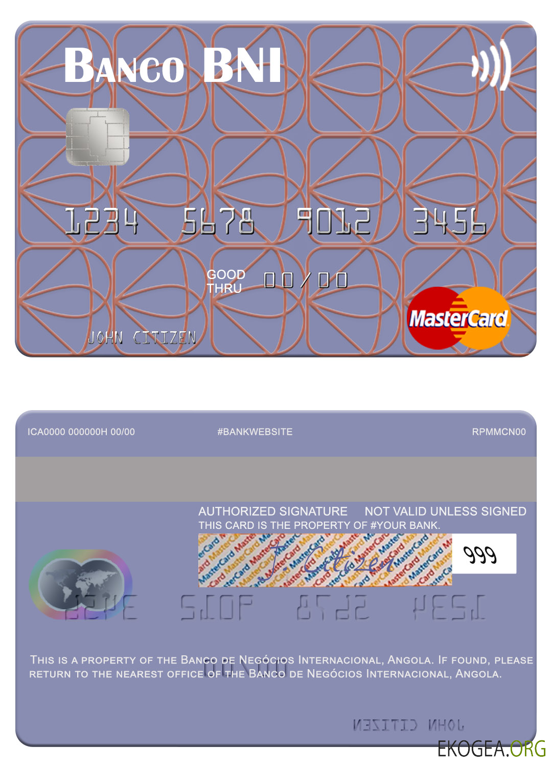 Carte Mastercard Angola Banco de Negócios Internacional